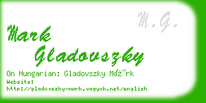 mark gladovszky business card